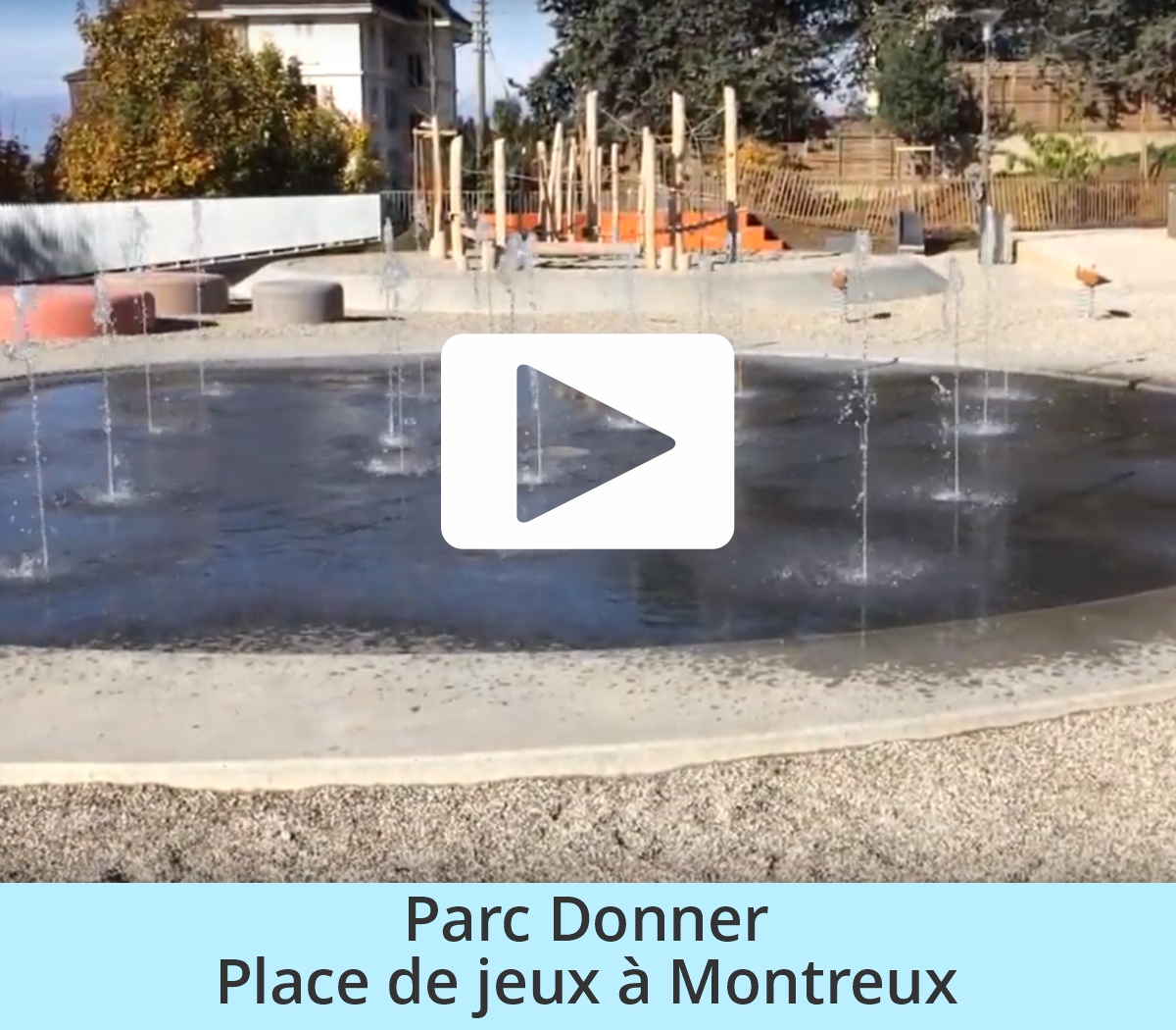 Place de jeux d'eaux pour les petits & grands